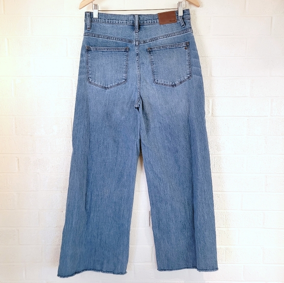 🖤 MADEWELL Wide Leg Crop! Hi-Rise raw hem jeans - Picture 5 of 9